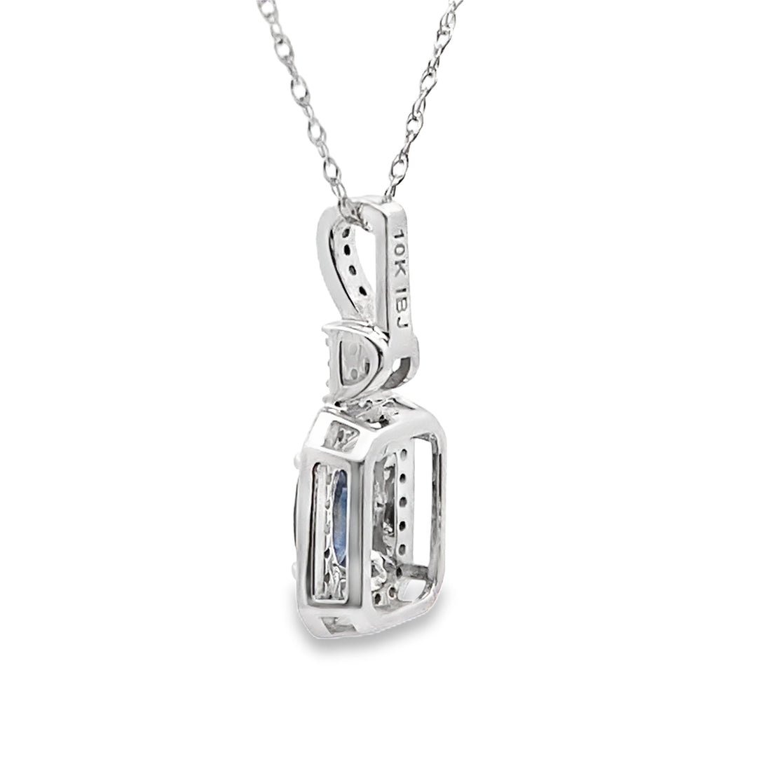 .66ct Sapphire Diamond Fashion Pendants 10KT White Gold by Bids.com
