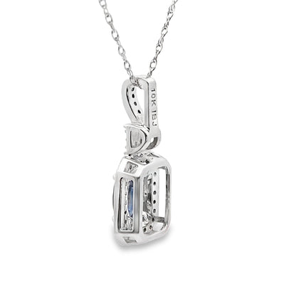 .66ct Sapphire Diamond Fashion Pendants 10KT White Gold by Bids.com