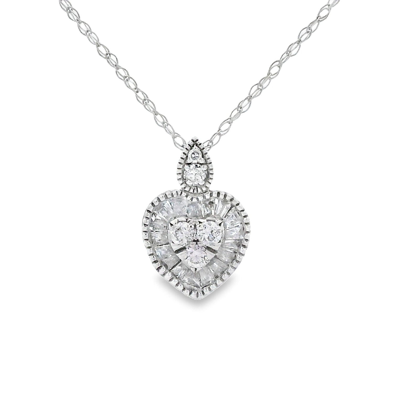 Natural .31ct Diamond Fashion Pendants 14KT White Gold by Bids.com