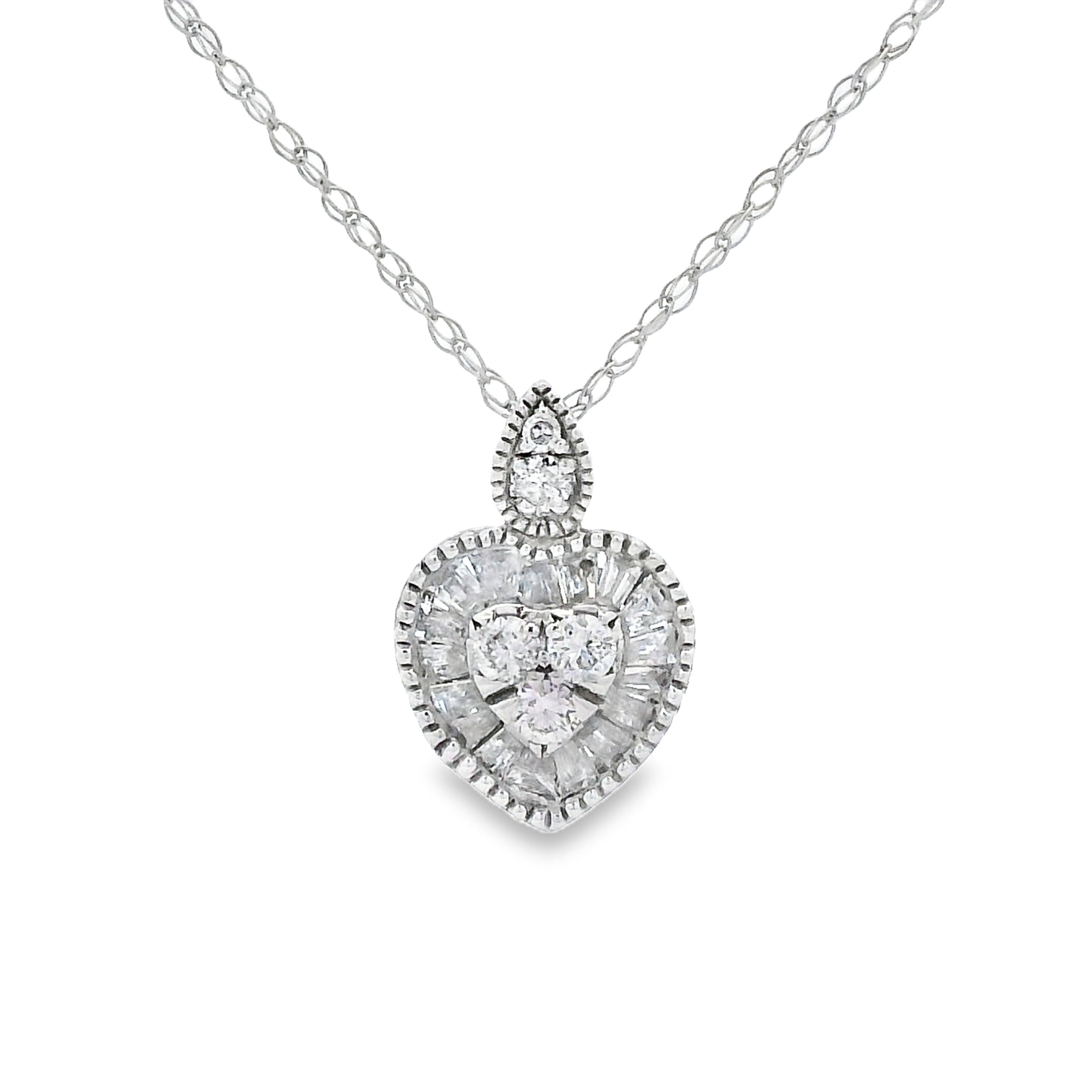 Natural .31ct Diamond Fashion Pendants 14KT White Gold by Bids.com