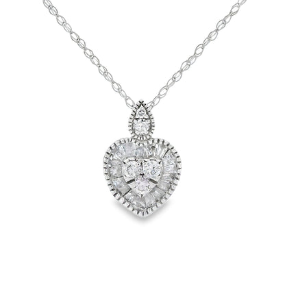 Natural .31ct Diamond Fashion Pendants 14KT White Gold by Bids.com