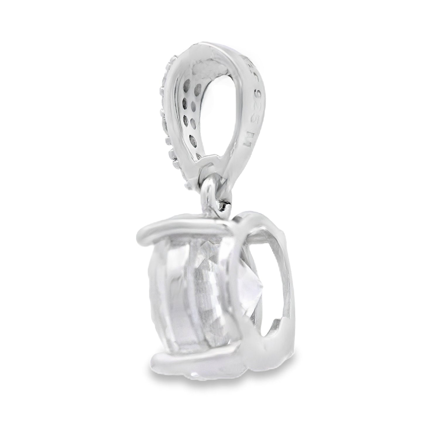 Genuine 2.00ct Moissanite Pendant Sterling Silver by Bids.com