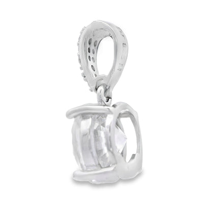 Genuine 2.00ct Moissanite Pendant Sterling Silver by Bids.com