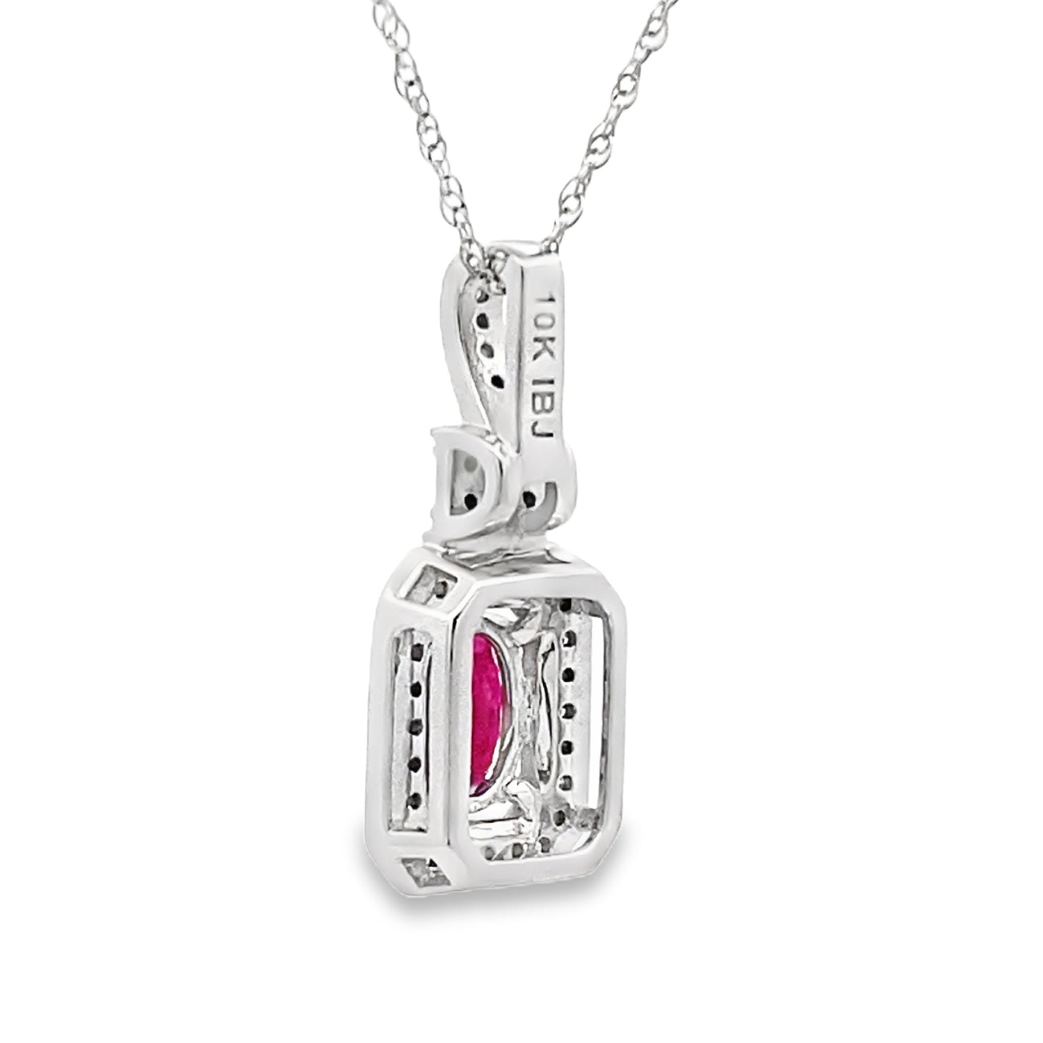 .66ct Ruby Diamond Fashion Pendants 10KT White Gold by Bids.com