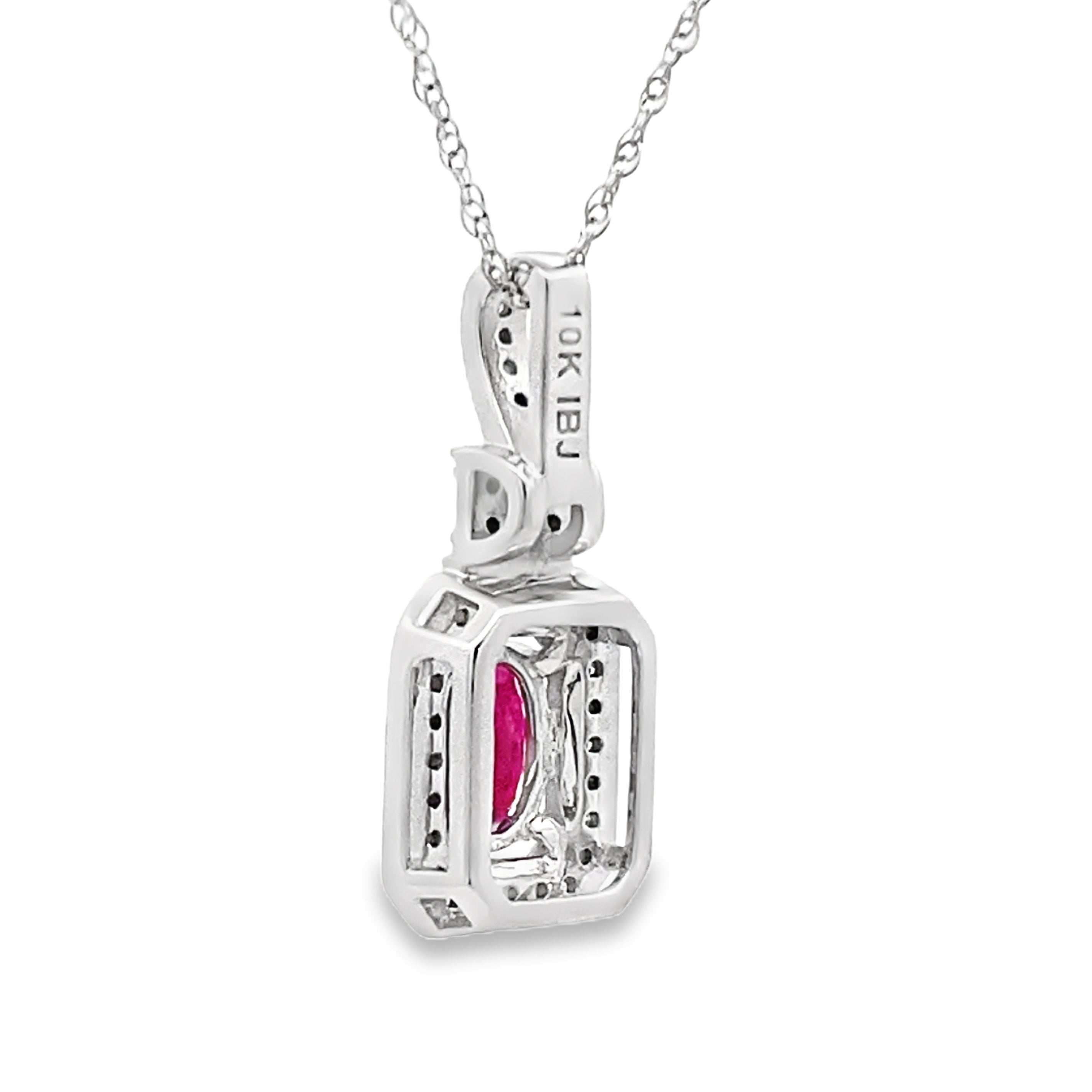 .66ct Ruby Diamond Fashion Pendants 10KT White Gold by Bids.com