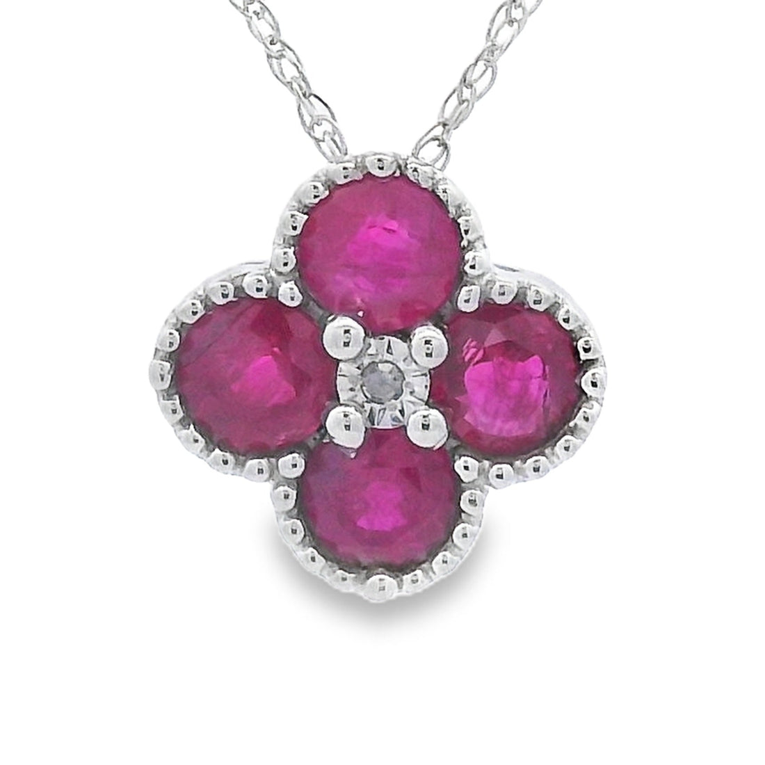 .77ct Ruby Diamond Fashion Pendants 14KT White Gold by Bids.com