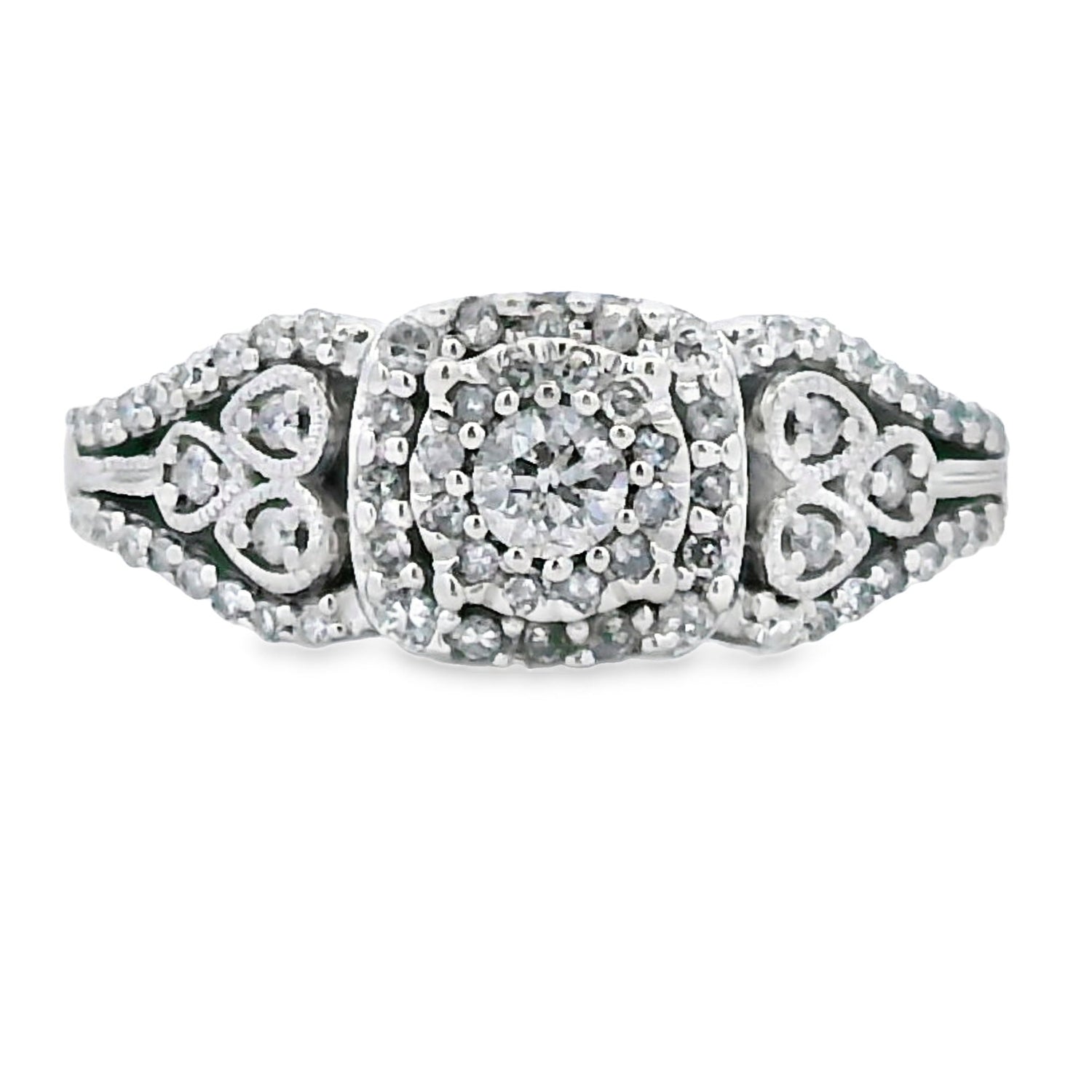 Genuine .50ct Diamond Ring 10KT White Gold by Bids.com