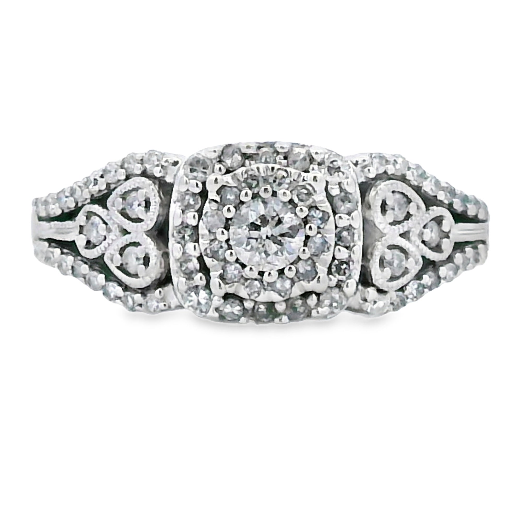 Genuine .50ct Diamond Ring 10KT White Gold by Bids.com