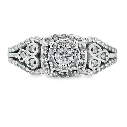 Genuine .50ct Diamond Ring 10KT White Gold by Bids.com