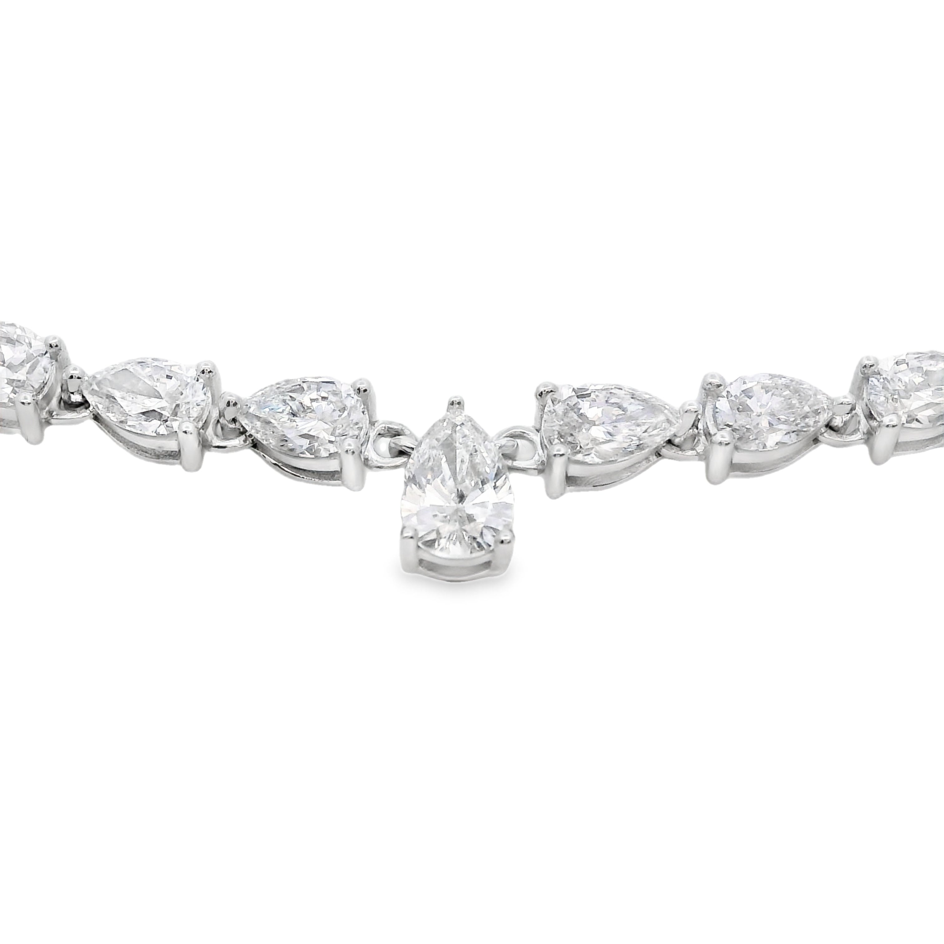 15.00ct Lab Grown Diamond Tennis 14KT White Gold by Bids.com