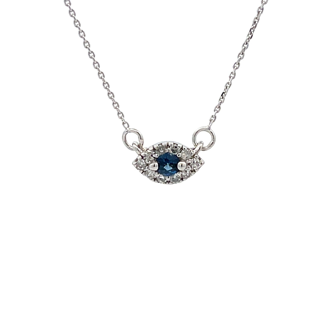 .14ct Sapphire Diamond Fashion Pendants 14KT White Gold by Bids.com