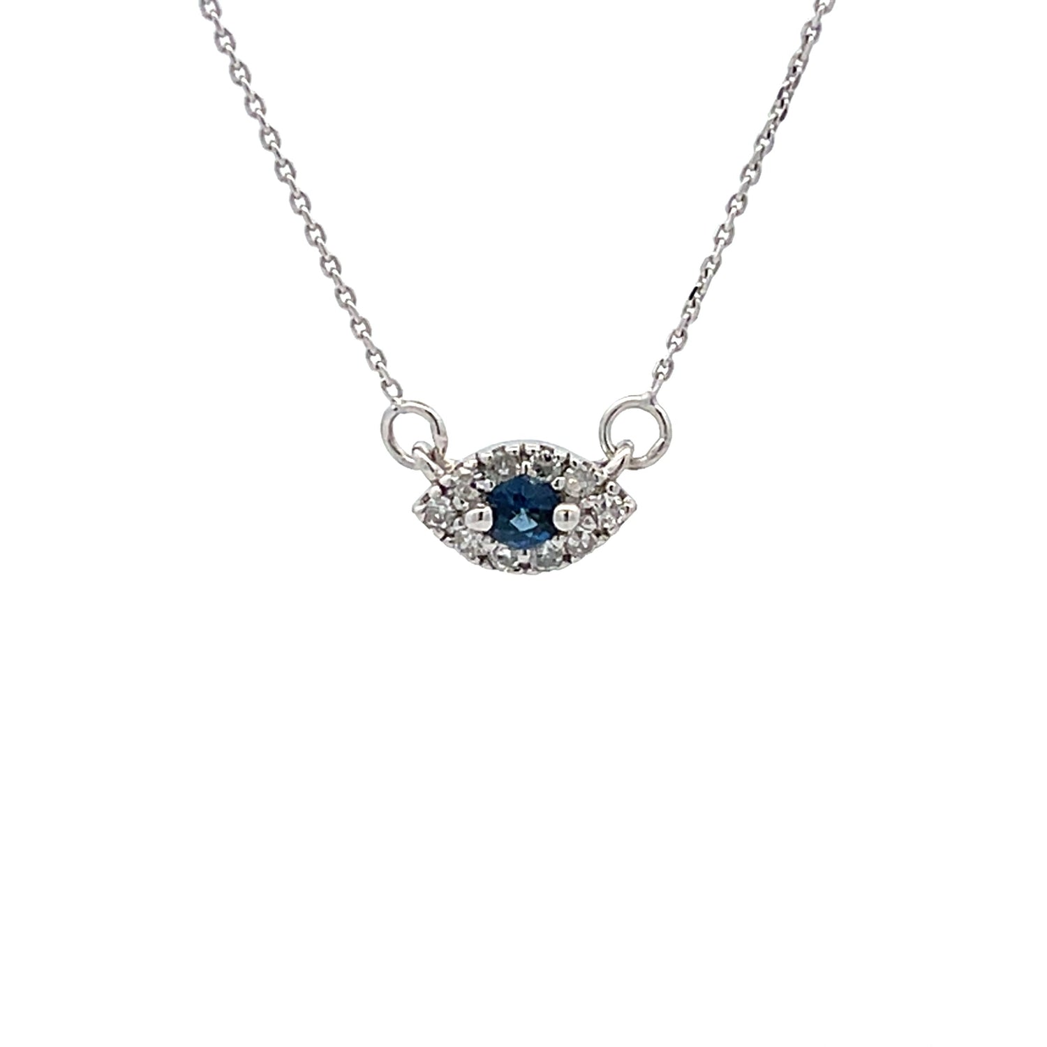 .14ct Sapphire Diamond Fashion Pendants 14KT White Gold by Bids.com