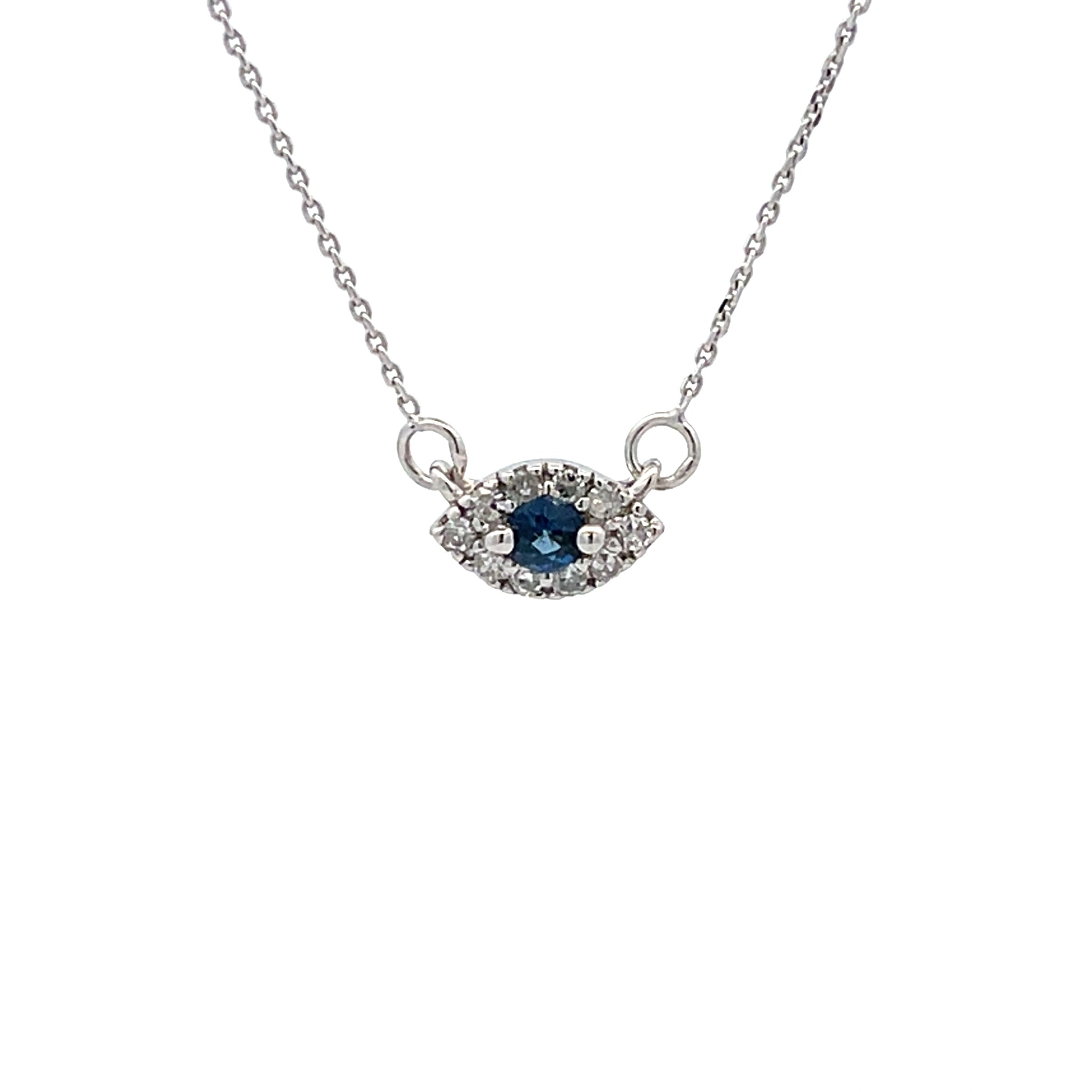 .14ct Sapphire Diamond Fashion Pendants 14KT White Gold by Bids.com
