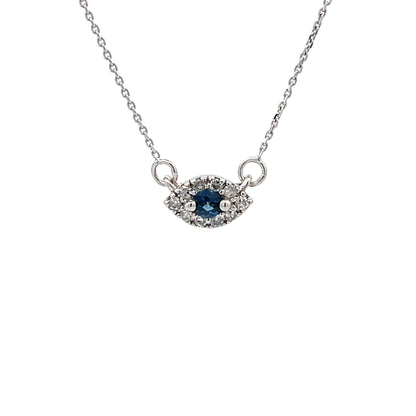 .14ct Sapphire Diamond Fashion Pendants 14KT White Gold by Bids.com