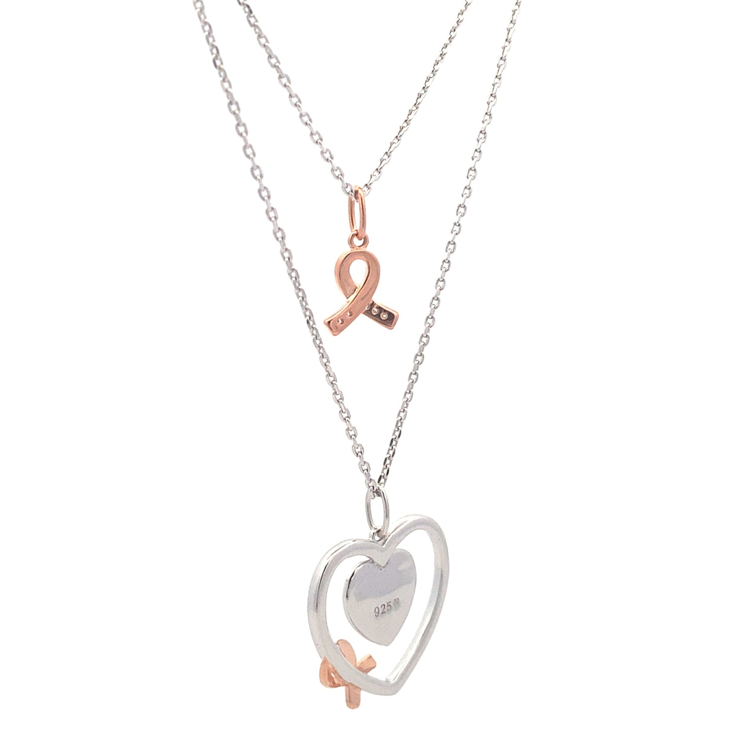 .02ct Diamond Heart Love Pendant Sterling Silver by Bids.com