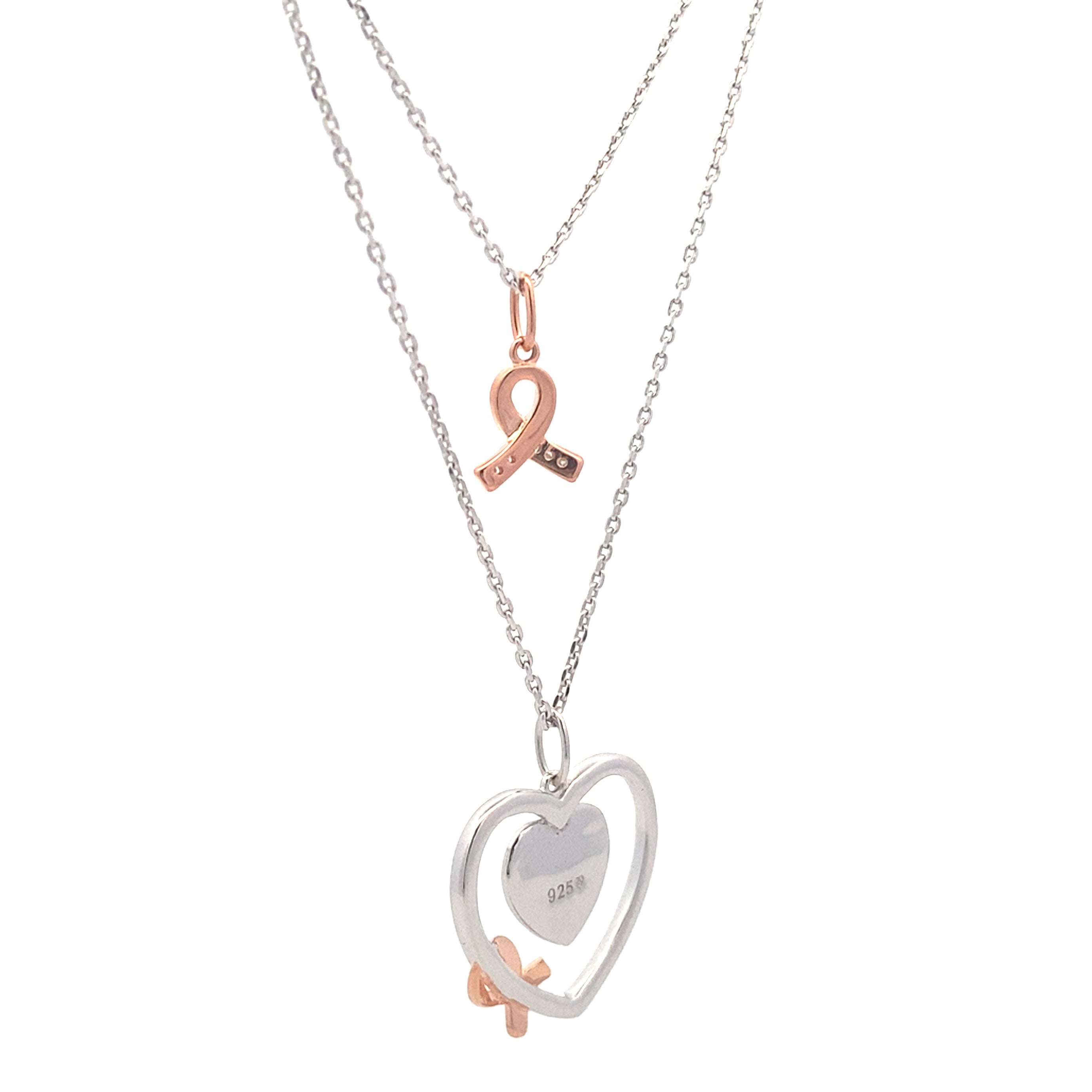 .02ct Diamond Heart Love Pendant Sterling Silver by Bids.com