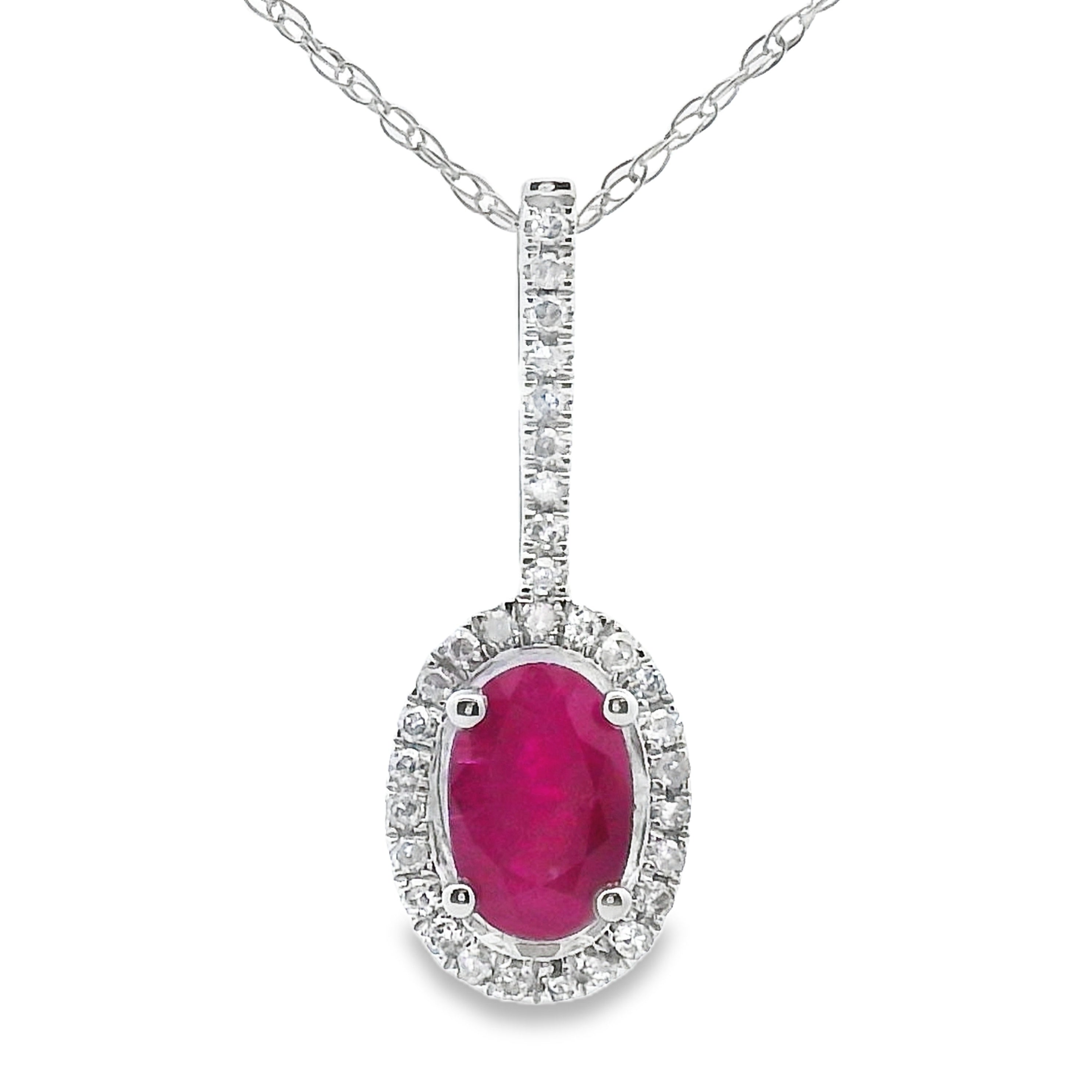 .61ct Ruby Diamond Fashion Pendants 10KT White Gold by Bids.com