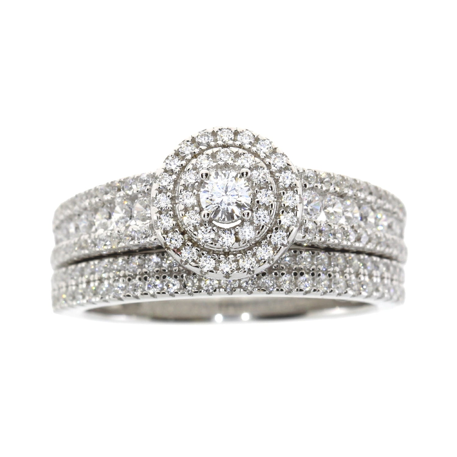 Natural Cubic Zirconia CZ SS Bridal Sterling Silver by Bids.com