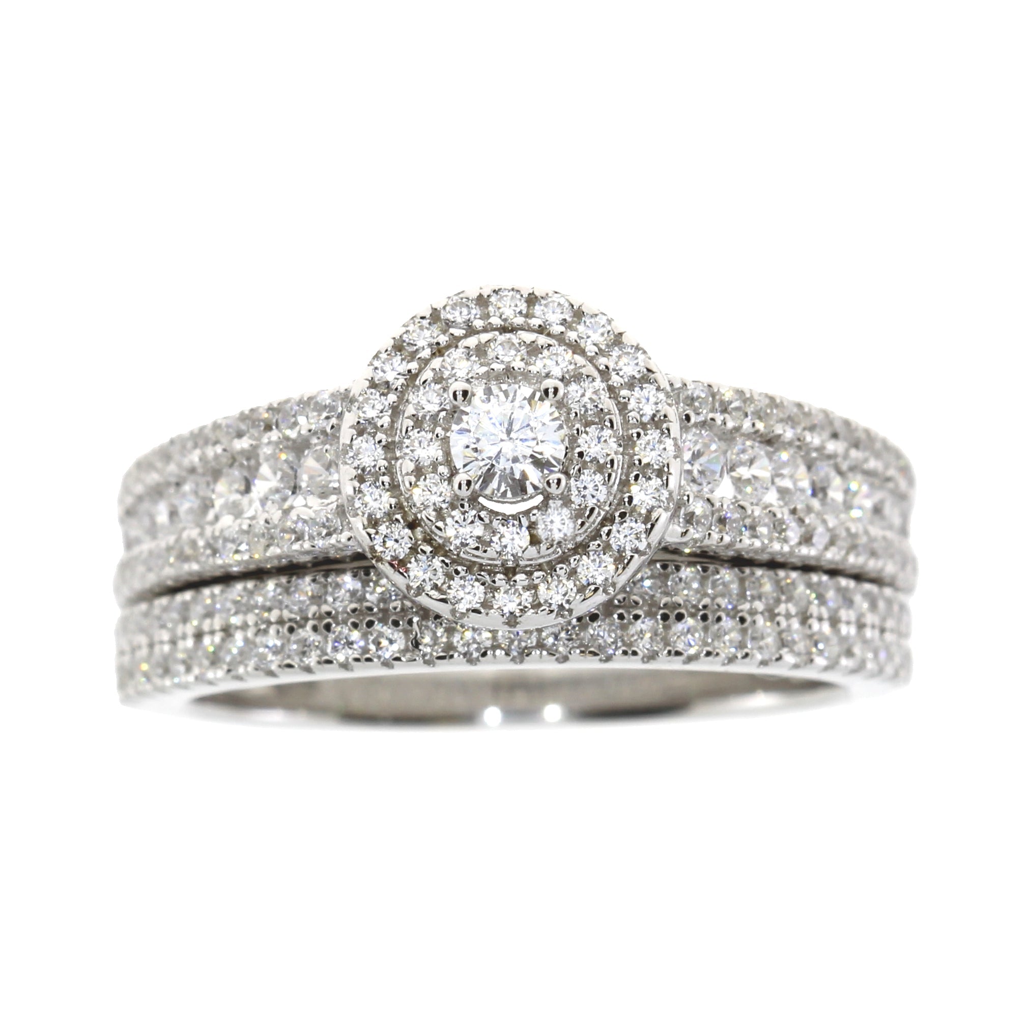 Natural Cubic Zirconia CZ SS Bridal Sterling Silver by Bids.com