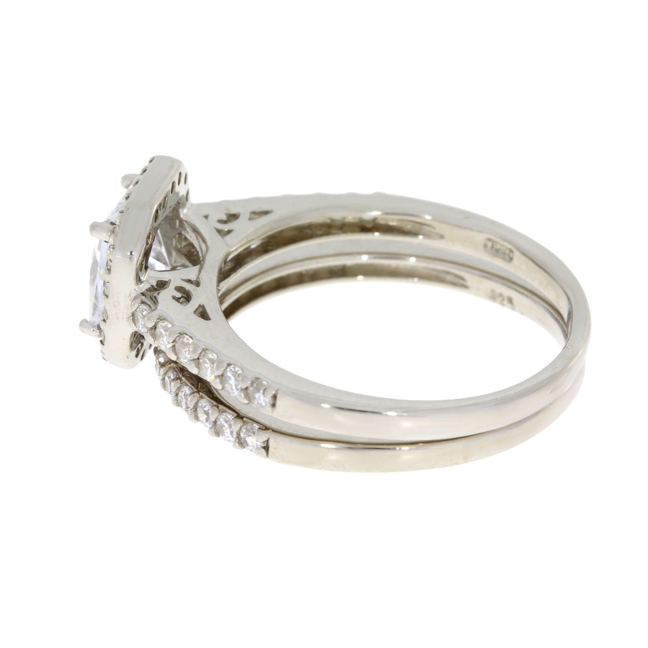 Natural Cubic Zirconia CZ SS Bridal Sterling Silver by Bids.com