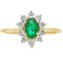 Genuine .43ct Emerald Diamond Ring 10KT Yellow Gold by Bids.com