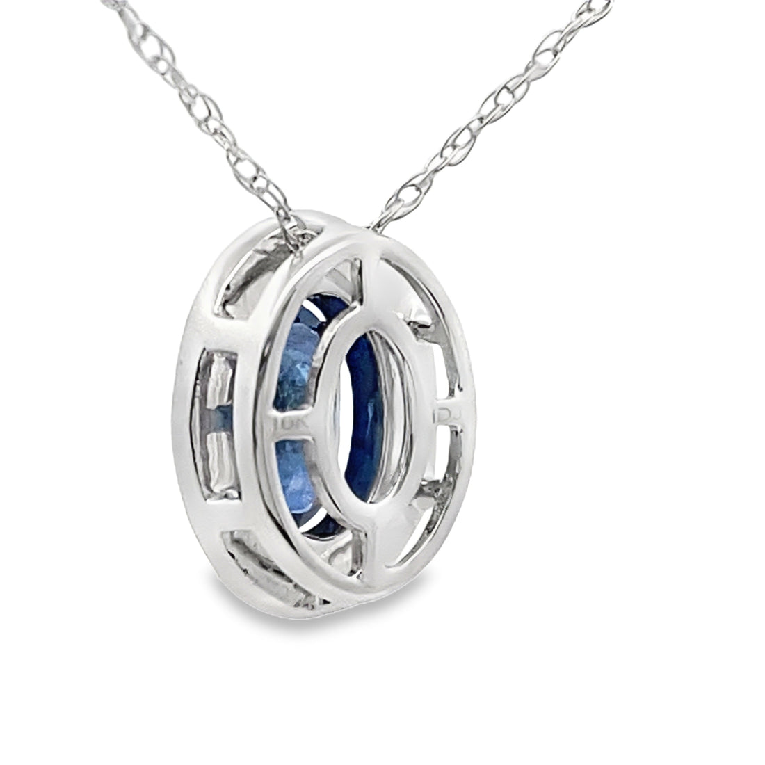 .59ct Sapphire Diamond Fashion Pendants 10KT White Gold by Bids.com