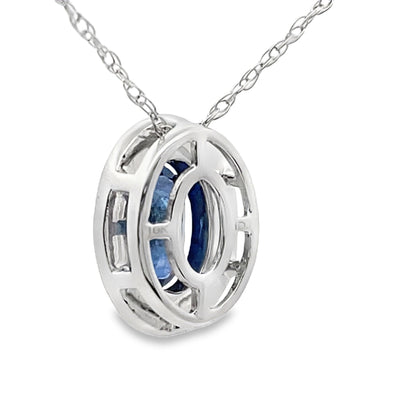 .59ct Sapphire Diamond Fashion Pendants 10KT White Gold by Bids.com