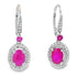 3.50ct Ruby Diamond Dangle Earrings 10KT White Gold by Bids.com