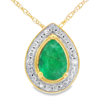 .41ct Emerald Diamond Fashion Pendants 10KT Yellow Gold by Bids.com