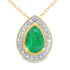 .41ct Emerald Diamond Fashion Pendants 10KT Yellow Gold by Bids.com