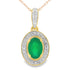Chalcedony Diamond Fashion Pendants 10KT Yellow Gold by Bids.com