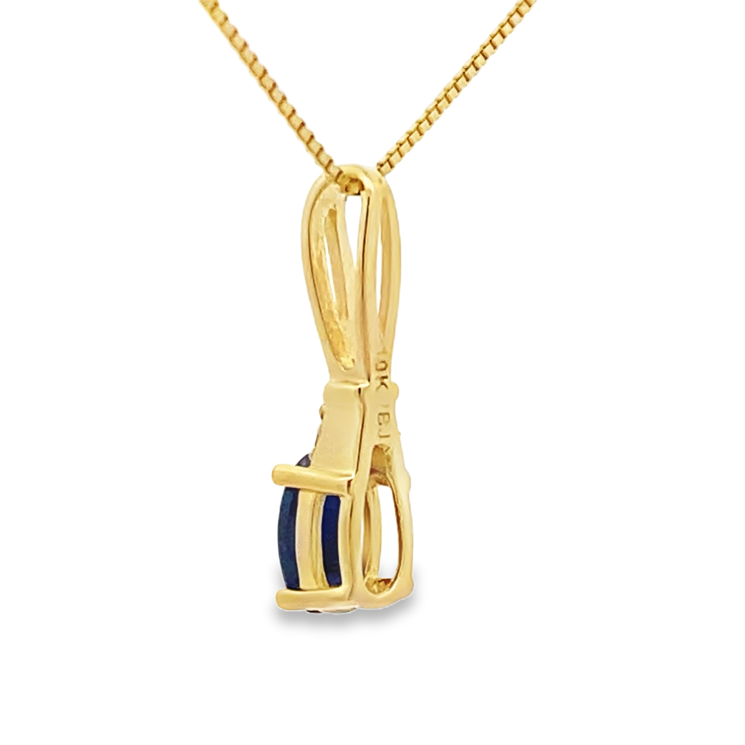 Sapphire Diamond Fashion Pendants 10KT Yellow Gold by Bids.com