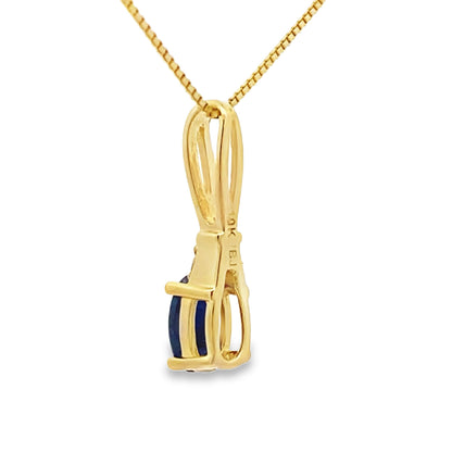 Sapphire Diamond Fashion Pendants 10KT Yellow Gold by Bids.com