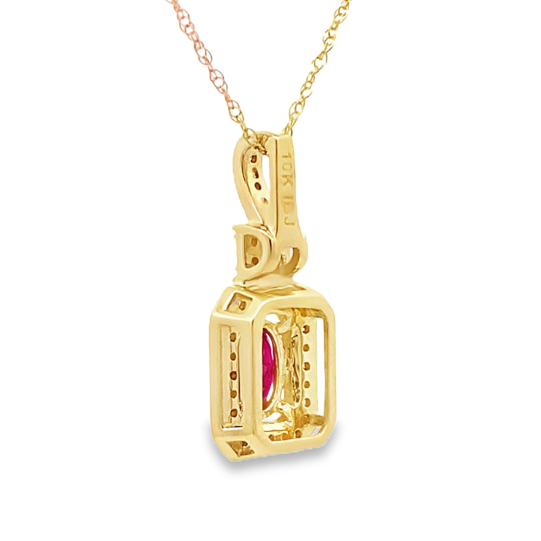 .66ct Ruby Diamond Fashion Pendants 10KT Yellow Gold by Bids.com
