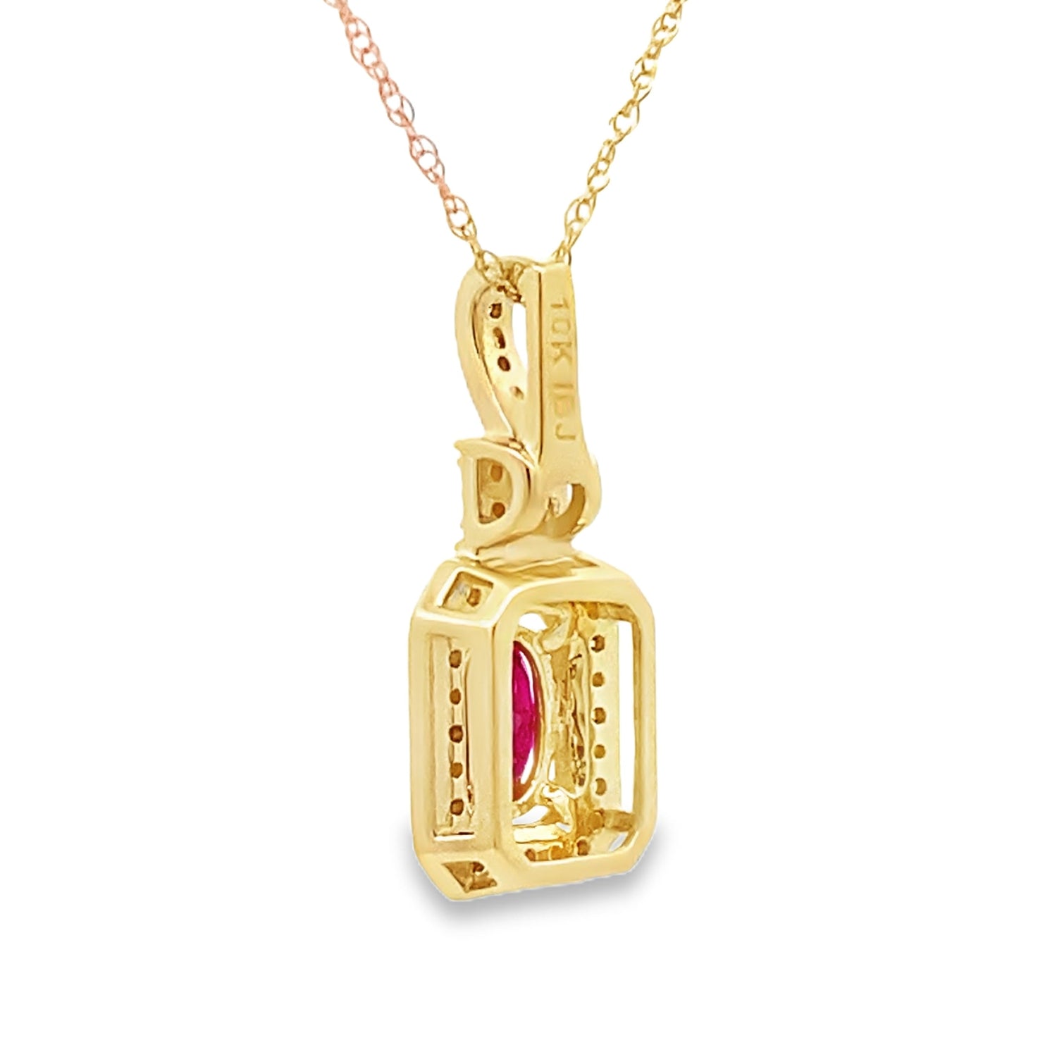 .66ct Ruby Diamond Fashion Pendants 10KT Yellow Gold by Bids.com