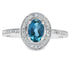 .63ct London Blue Topaz Diamond Ring 10KT White Gold by Bids.com