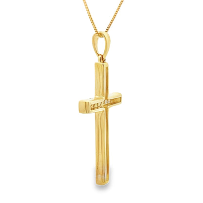 .22ct Diamond Cross Religious Pendant 14KT Yellow Gold by Bids.com