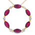 Ruby Diamond Circle of Love Pendant 10KT Yellow Gold by Bids.com