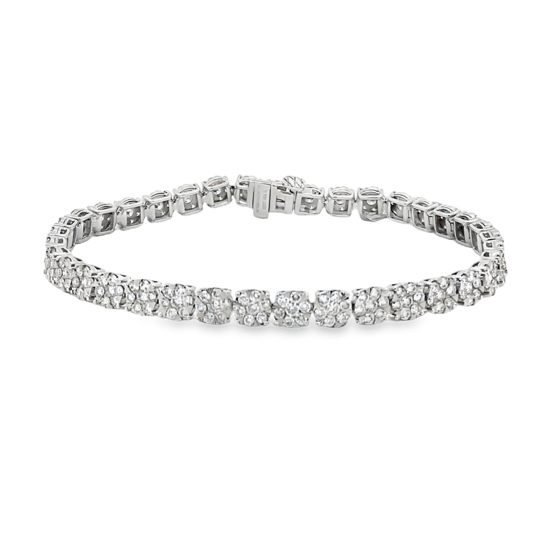 Lab Grown Diamond Tennis Bracelet 10KT White Gold by Bids.com