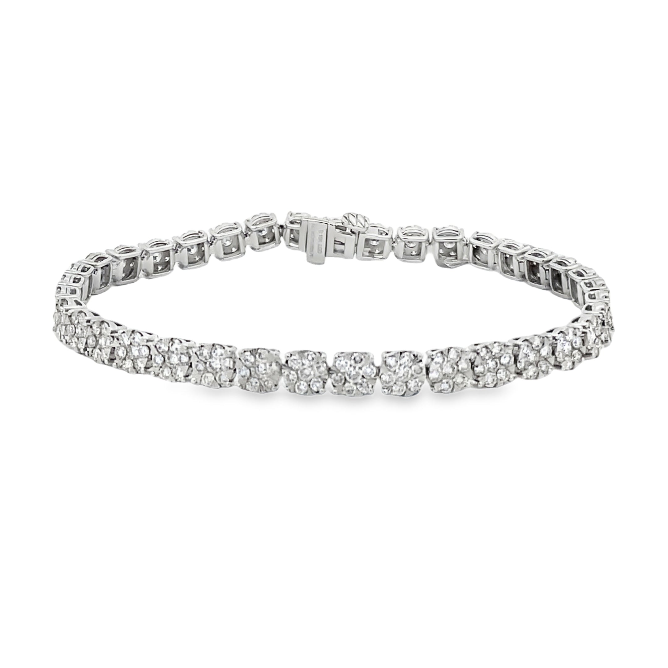 Lab Grown Diamond Tennis Bracelet 10KT White Gold by Bids.com