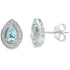 .42ct Aquamarine Diamond Earrings 10KT White Gold by Bids.com