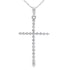 .21ct Diamond Cross Religious Pendant 14KT White Gold by Bids.com