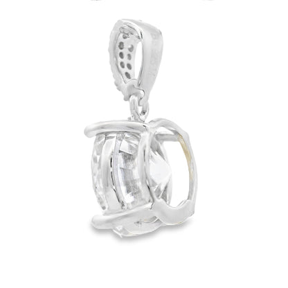 Genuine 4.00ct Moissanite Pendant Sterling Silver by Bids.com