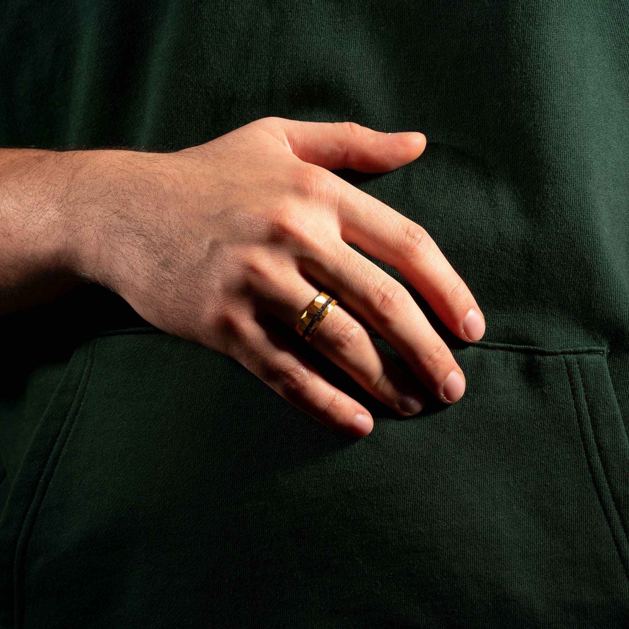 Infinite Meteorite Tungsten Carbide Ring