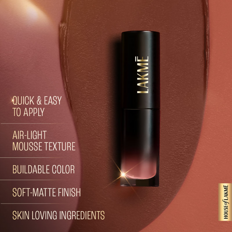 Lakme Xtraordin-Airy One-And-Done Lip, Eye &amp; Cheek Tint - Nude Nudge