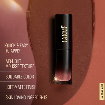 Lakme Xtraordin-Airy One-And-Done Lip, Eye &amp; Cheek Tint - Nude Nudge