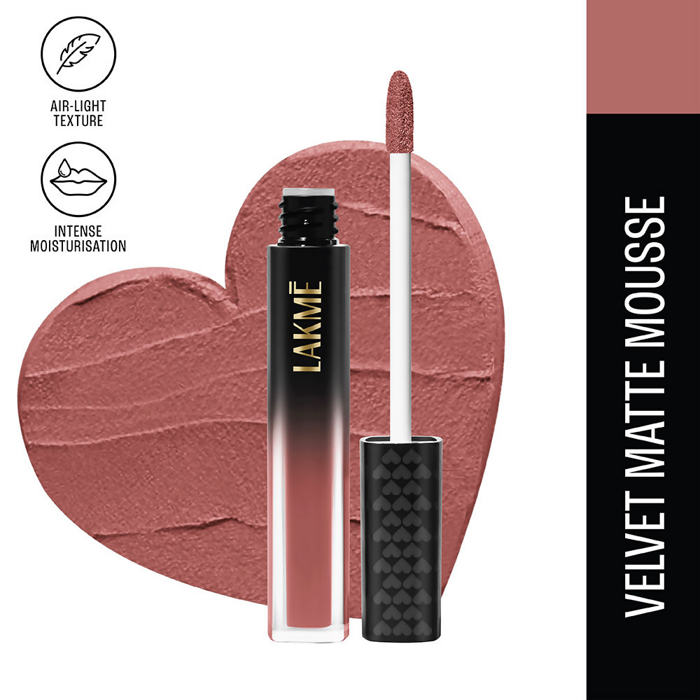 Lakme Xtraordin-Airy Velvet Matte Lip Mousse - Blush Nude