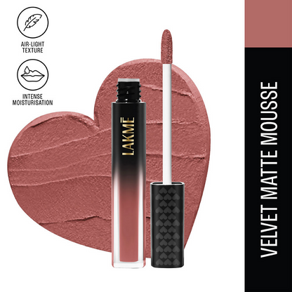 Lakme Xtraordin-Airy Velvet Matte Lip Mousse - Blush Nude