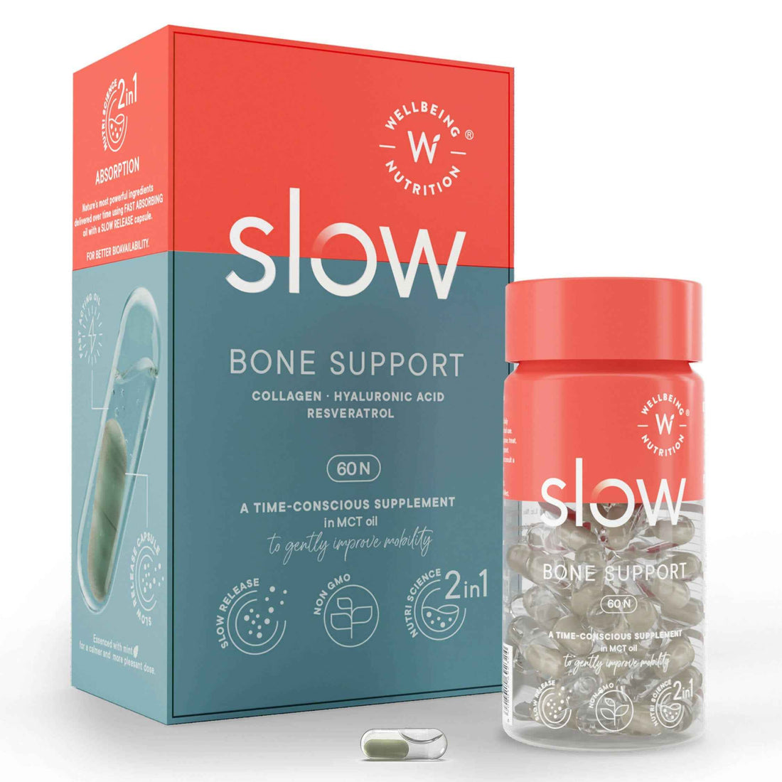 Wellbeing Nutrition Slow | Bone &amp; Joint Support Capsules