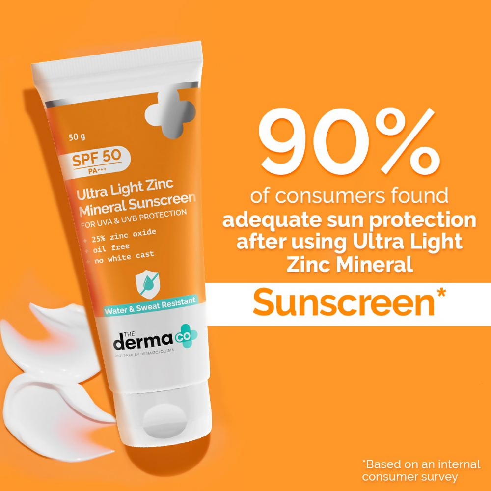 The Derma Co Ultra Light Zinc Mineral Sunscreen with SPF 50